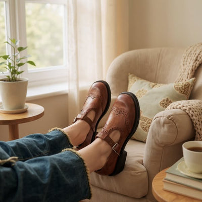 Giulia | Scarpe comode in pelle per la casa