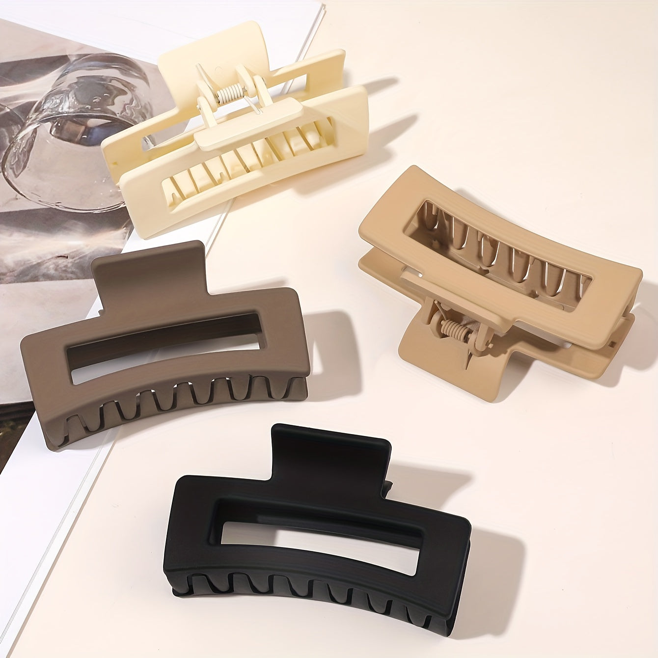 4-pack eleganta hårklämmor